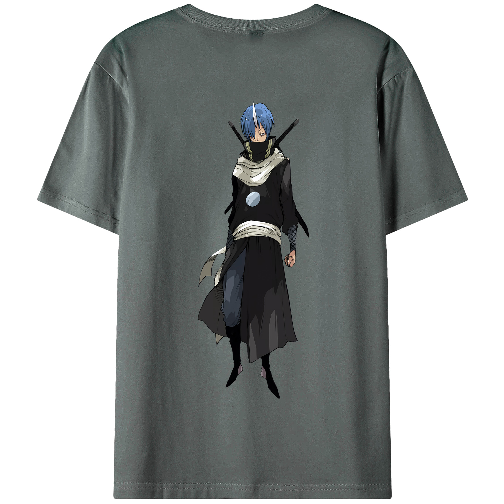 （画像用） 転スラ Regarding Reincarnated to Slime 綿100％半袖Tシャツ（背面プリント）